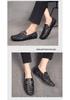Men's Large Size Leather Loafers with Metal Buckle - New Fashion Casual Driving Shoes