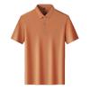 High-End Short-Sleeved T-Shirt Men'S Thin Solid Color Cold Silk Cool Business Lapel Trendy Men'S Polo Shirt