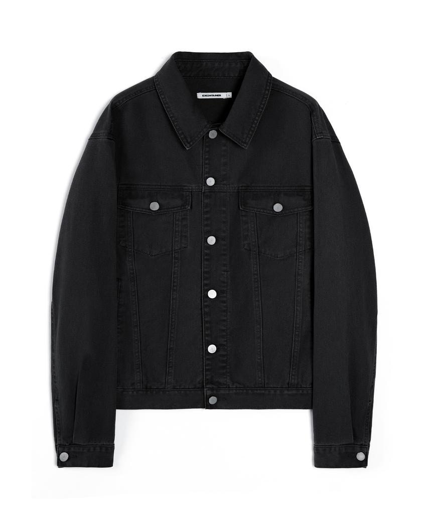 Excontainer Washed Cotton Trucker Jacket (Washed Black)