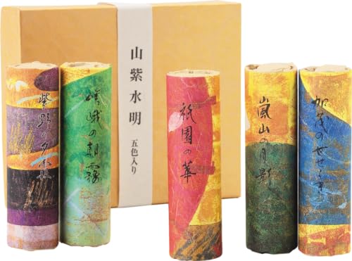 

Low-smoke Kyoto incense sticks from Kyoto Kosaido Sanshisuimei, a series of incense sticks infused with natural fragrances (Sanshisuimei Stick Mix)
