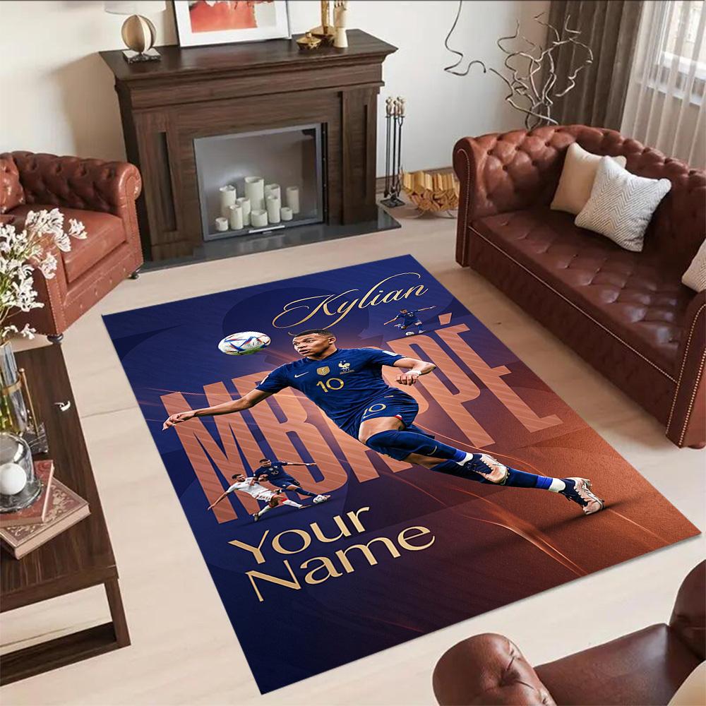 Mbappe Customize Text Carpet Design For Kitchen Outdoor Playrooms Dining Room Antislip Rug Office Home Decor Best For Christmas