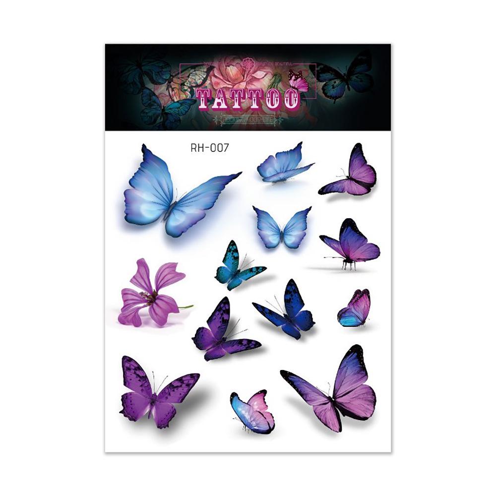 Waterproof 3D Colorful Butterfly Tattoo Sticker - High-End Fashion Tattoos