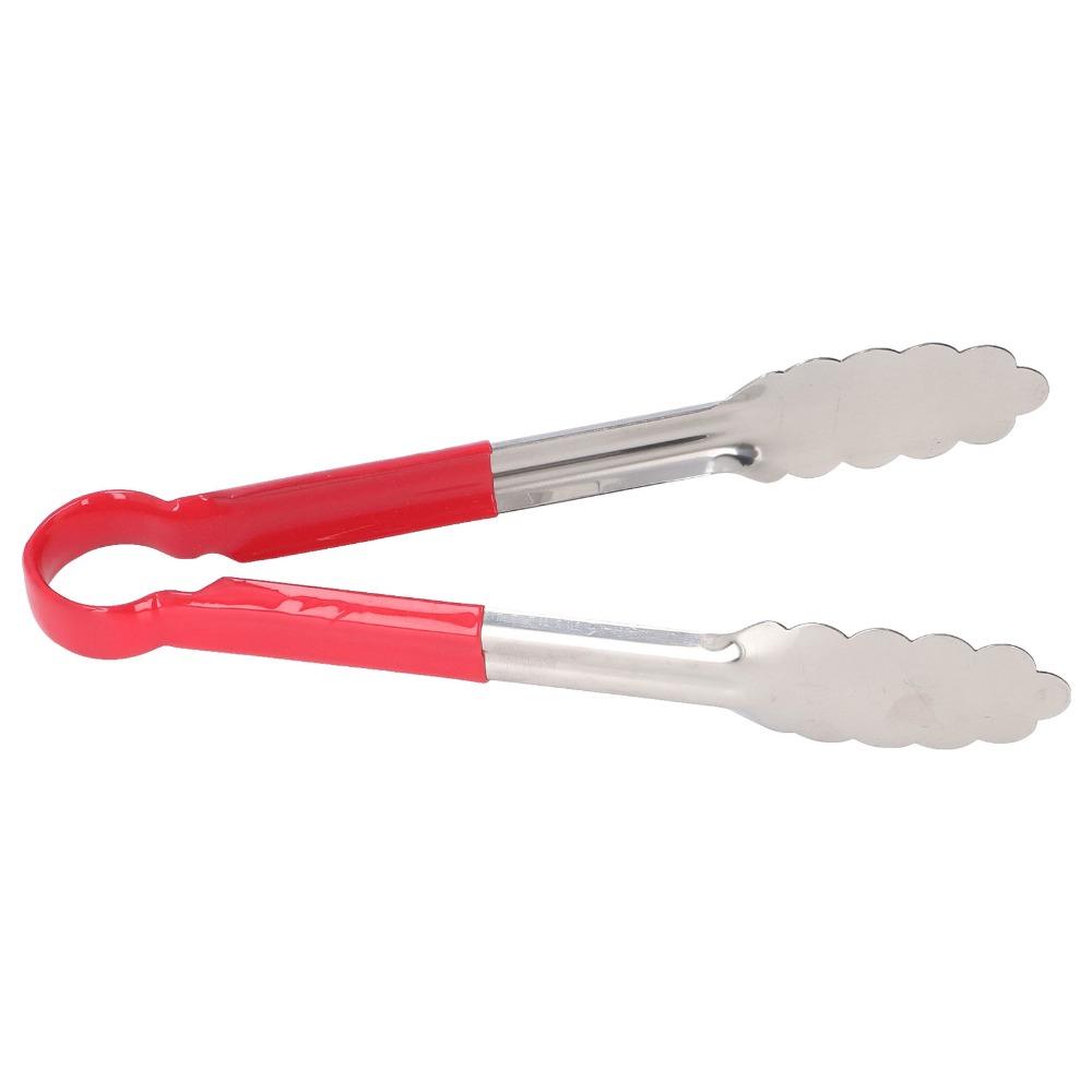 Long Reach Serving Tongs Red Handle Bread Tongs Daily Use Food Clip  Salad Bread