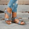 Summer New Low Heel Plus Size Sandals Women Fish Mouth Open Toe Casual Breathable Lightweight Strap Roman Shoes