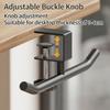 Under Desk No Drill Clamp Mount Double Rod Headphone Backpacks Hook Holder For Home Office And Classroom Organization