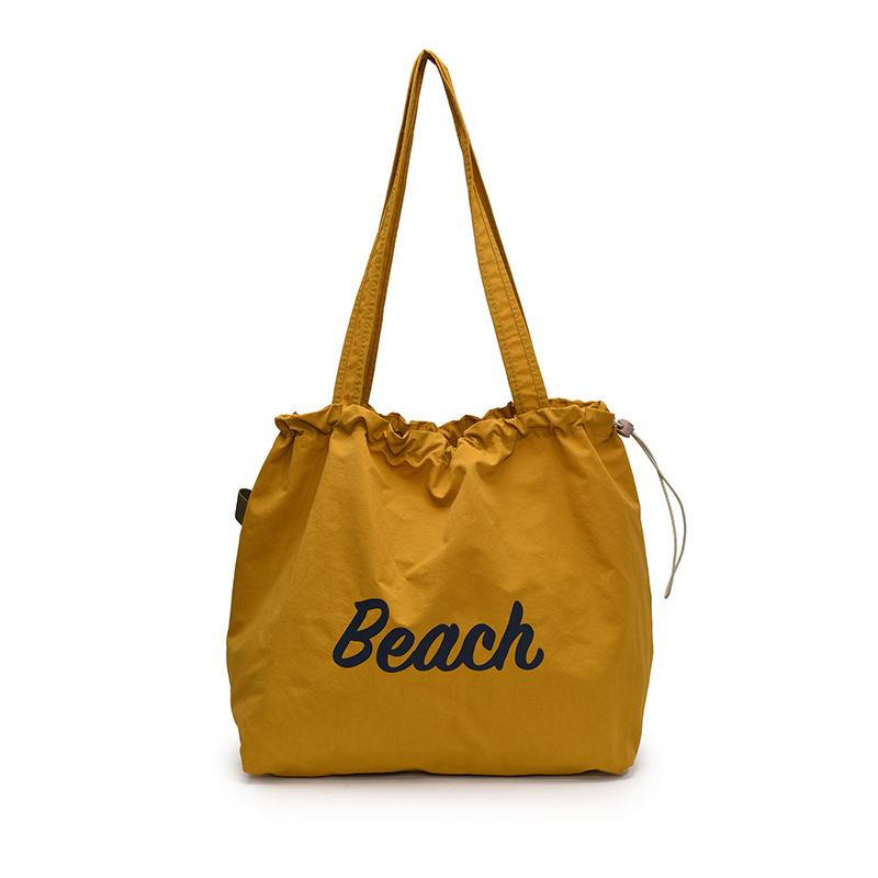 New Letter Printing Casual Large-capacity Tote Bag, Light Travel Versatile Lazy Wind Shoulder Stray Bag