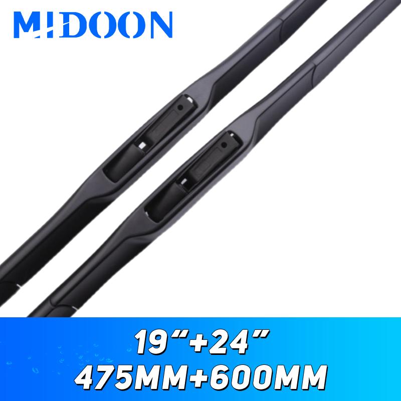 2 Pezzi Gancio Tipo U / J Tergicristallo Ibrido Anteriore 14" 16" 17" 18" 19" 20" 21" 22" 24" 26" Universale Parabrezza Accessori Ricambi Auto