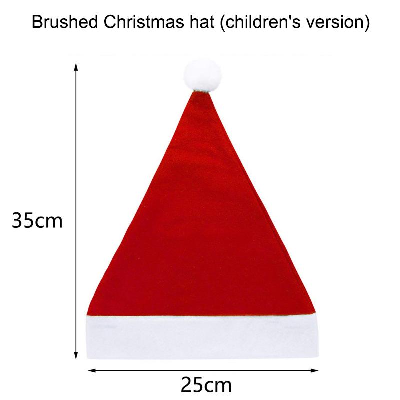 Christmas Plush Hat Santa Novelty Hat Kids Christmas Clothing Accessory Dress-Up Decor Prop For Santa Claus Gift Party Supplies