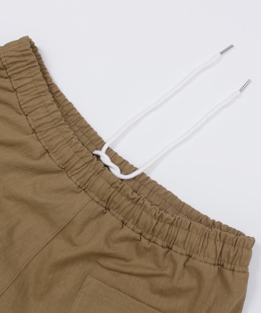 CAMEL WORK Slub Cotton Cargo Pants (Beige)