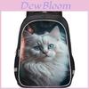 Large Capacity Cat Design Lightweight Oxford Cloth Backpack For Kids Unisex