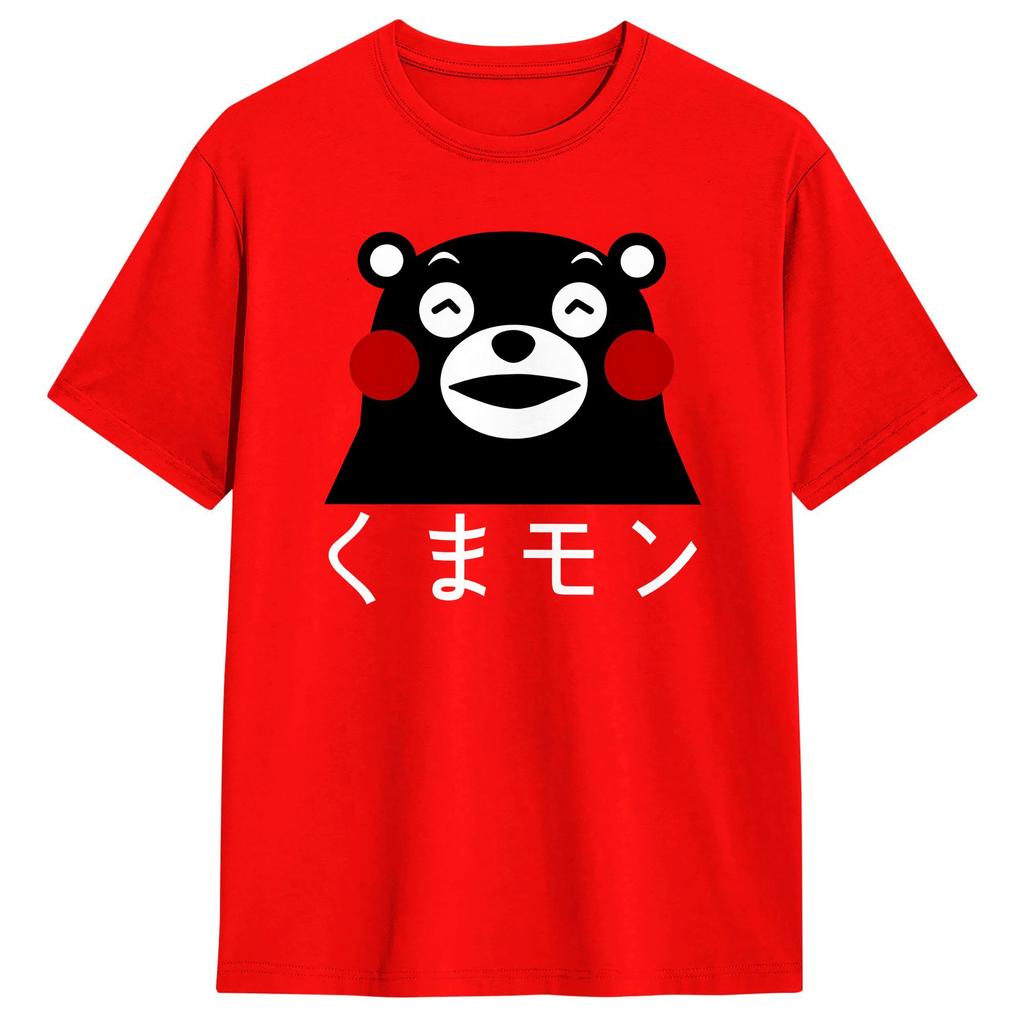Cute Kumamon Tshirt For Unisex Novelty 100 Cotton Tee Shirt Crewneck Short Sleeve T Shirts Graphic Tops