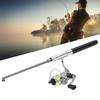 Pocket fishing pole with reel ultralight mini retractable fishing rod kit for and ice fishing wheel, material, pen-shaped design, sea, rock, stream,