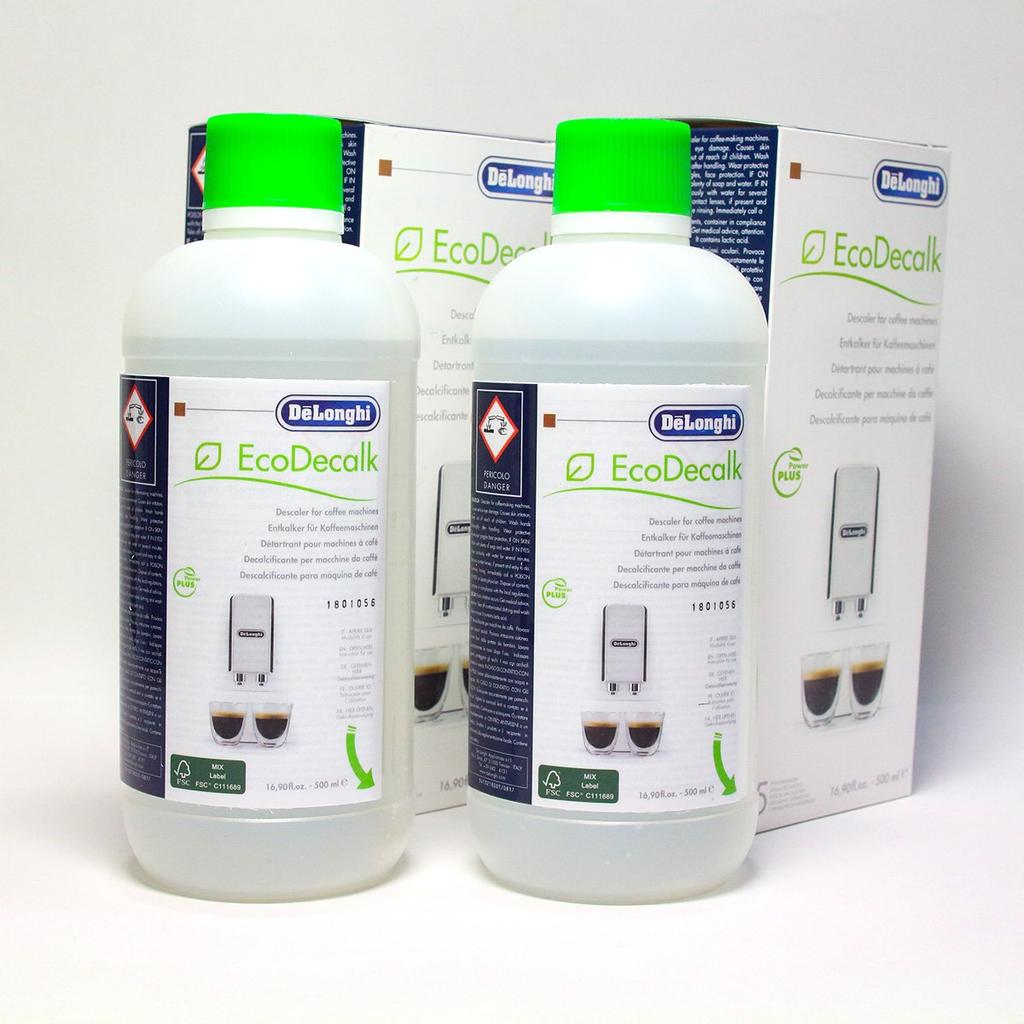 DeLonghi 1000ml (2 x 500ml bottles) Descaling Agent for Coffee Machines