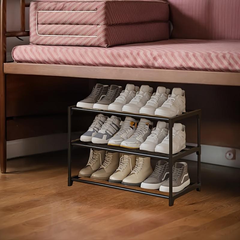 high quality1pc Multi Tier Shoe Rack Minimalist, 3 Tiers Home Storage & Organization Durable Shelf Shoe Storage Rack, Easy to Assemble Shoe Storage