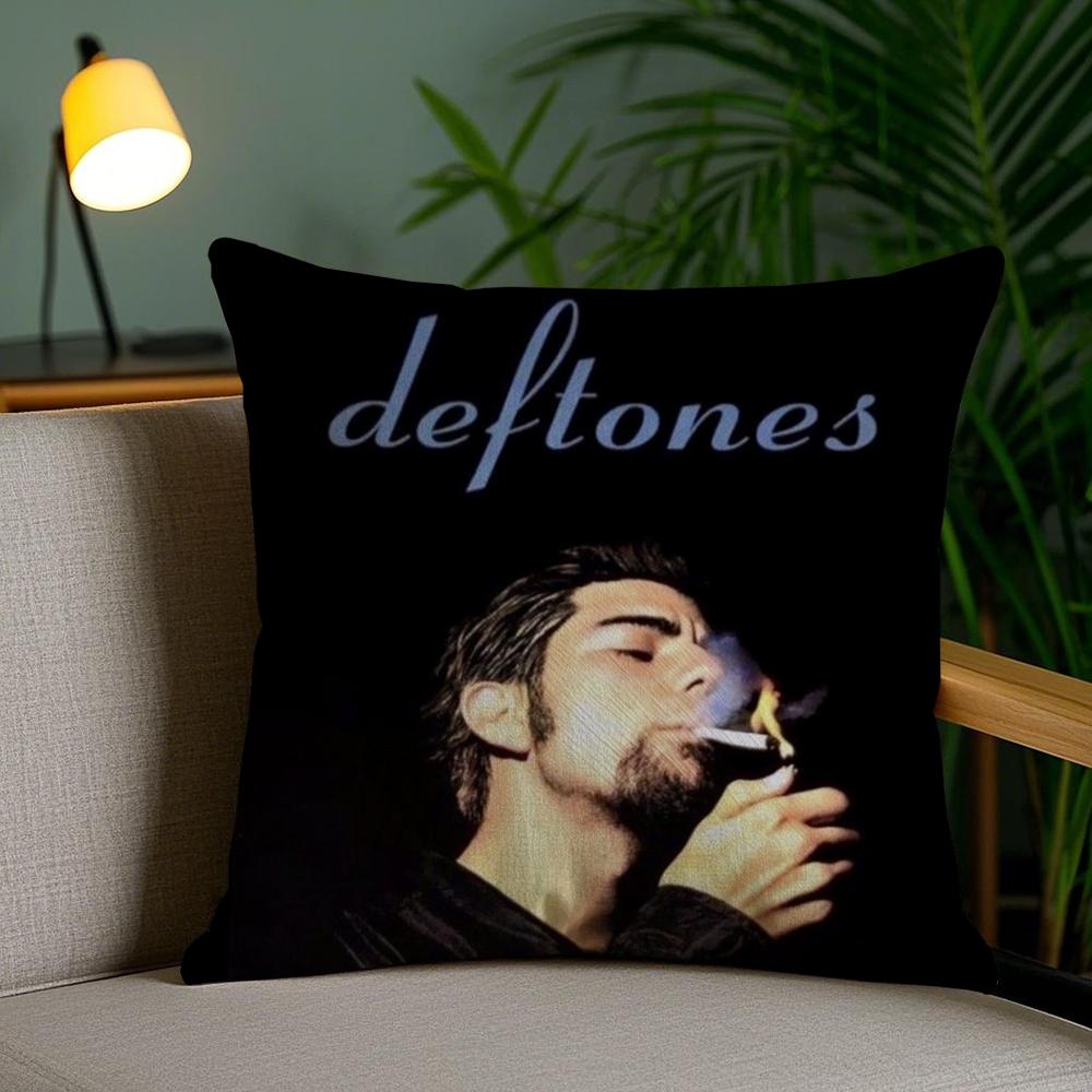 Band D-Deftones Cushion Cover Soft Short Plush Double-Sided Printing Home Decor Machine Washable Pillow Case Gift