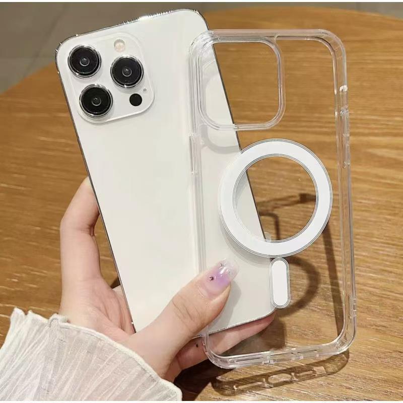 Transparent Magnetic Drop-Proof Case for iPhone 17E/16 Pro Max