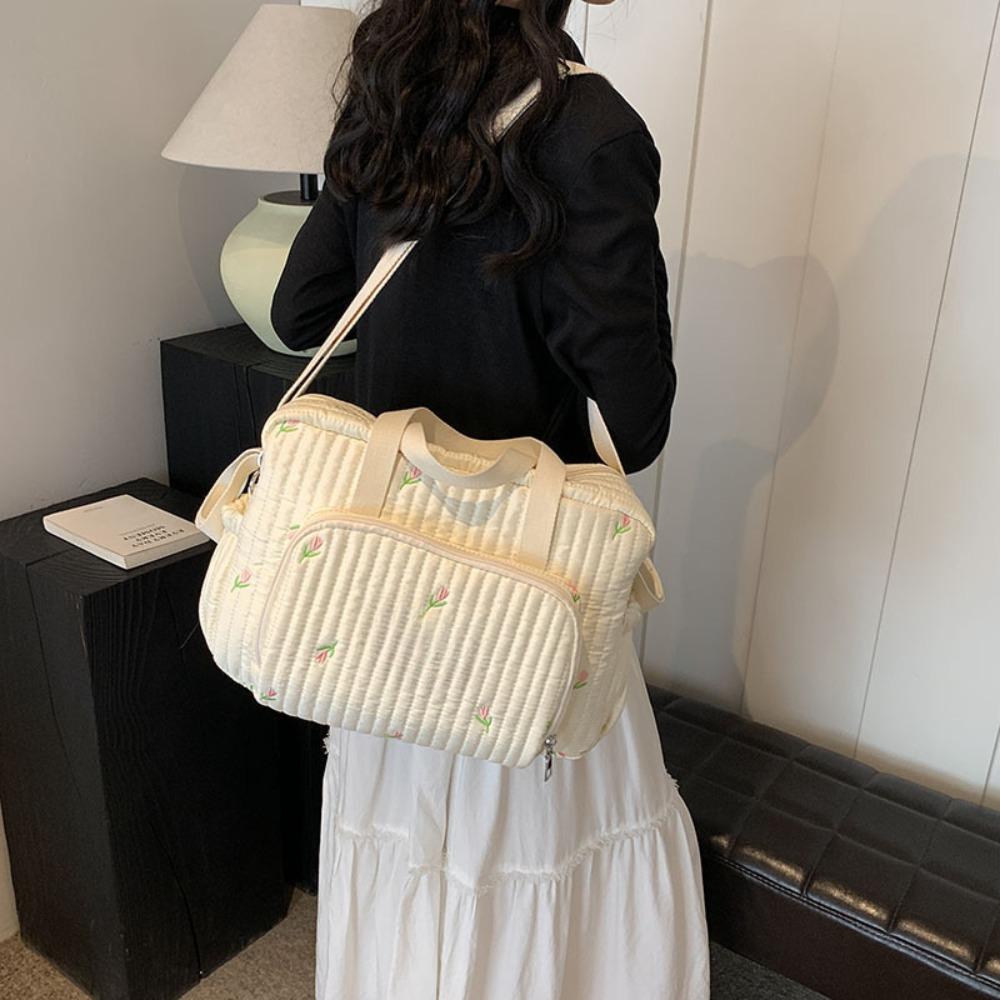 

Korean Style Baby Diaper Organizer Flower Single Shoulder Bag Simple Women Handbag Outdoor Bear