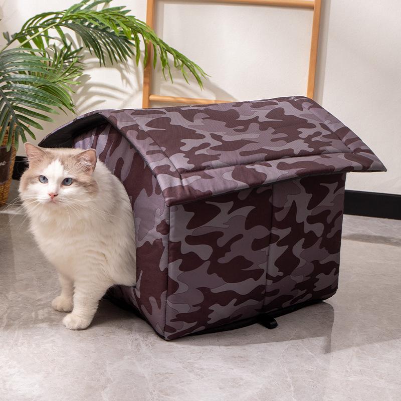 Stray Cat Nest Outdoor Rainproof Pet Cave Sleeping Beds Winter Warmth Cat House Outdoor Cat Beds Supplies Dog Puppy Supplies