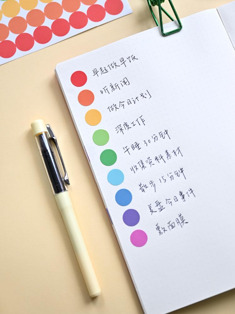 Colorful Self-Adhesive Numbered Dot Stickers for Kids - Round Index Labels for Kindergarten