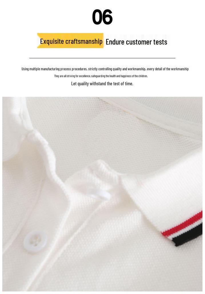 Exquisite Girls' Summer Cotton Polo Dress - Academy Style Princess Dress School Uniform