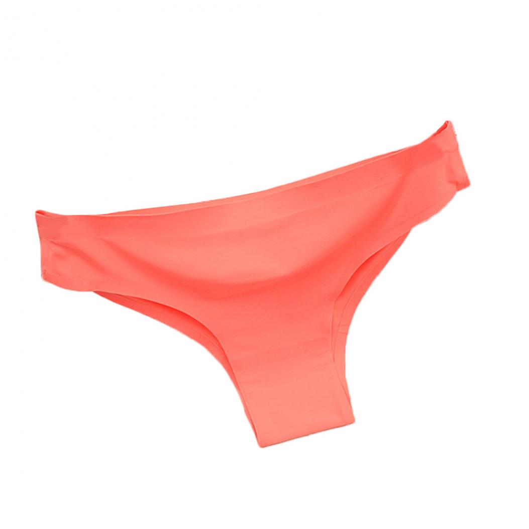 

Бесшовные трусики, женское дышащее нижнее белье, однотонные трусы с низкой посадкой оранжевый