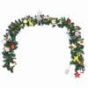 Konstgjord rottinggirlang 2,7 m PVC-simulering Juldekoration Krans Rotting med ljus för hemmet