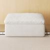 Vacuum Packed,Foam Compressed Ottoman for Living Room,Beige White