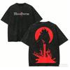 Bloodborne Ausgewaschenes T-Shirt Persönlichkeitskleidung Neues Modell Anime T-Shirt Ganzjahreskleidung Paare Übergröße Unisex Klassisch