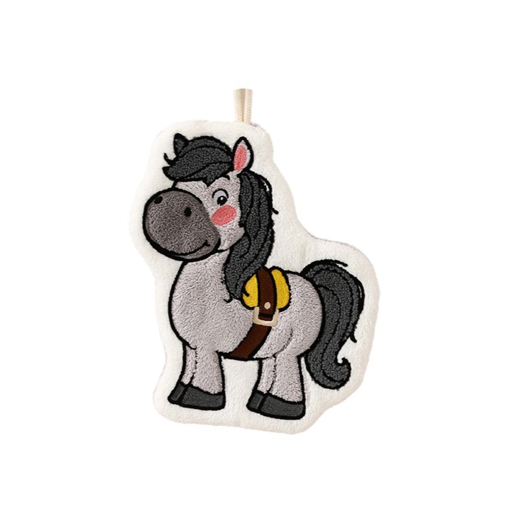 Lucky Horse Hand Towel Strong Water Absorption Soft Thick Absorbent Towels Thickened Hanging Style Hanging Towel
