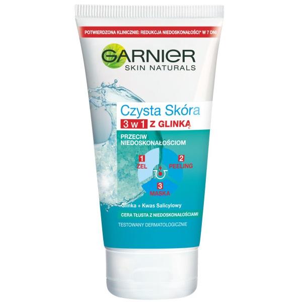 Garnier Pure Skin 3-in-1 Clay Cleanser - 150ml Daily Deep Cleansing Face Wash