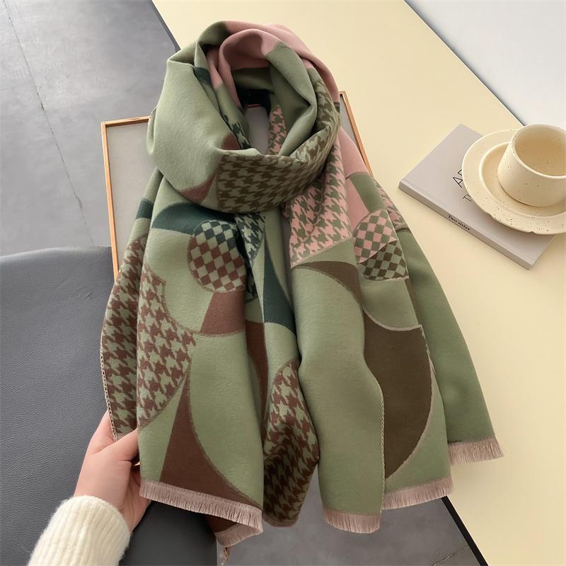 Luxury Winter Scarf Women Cashmere Warm Pashmina Brand Foulard Female Shawls Wraps Thick Soft Bufanda Poncho Scarves Stole