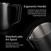 watchget Milk Pitcher, Milk Jug, Latte Art Pitcher, Milk Frother Jug, Espresso Steam Pitcher, Stainless Steel, Graduated, Latte Art, Cappuccino Cup, B