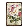 Vintage Blooming Flowers Metal Tin Signs Wall Art Posters Plate Wall Decor for Home Garden Bars Man Cave Cafe Clubs Garage Retro
