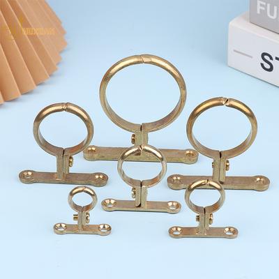 Fit 15 22 28 35 42 54MM OD Brass Pipe Clip Wall Mounted Pipe Support Bracket Clip Support Fixed Plumbing Water With Base