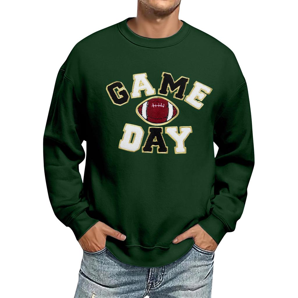 Men's Oversized Long Sleeve Crewneck Sweatshirt Casual Loose