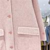 Women's 2024 Winter Korean Style Hooded Cashmere Coat, Mid-Length, Single-Breasted, Loose Fit