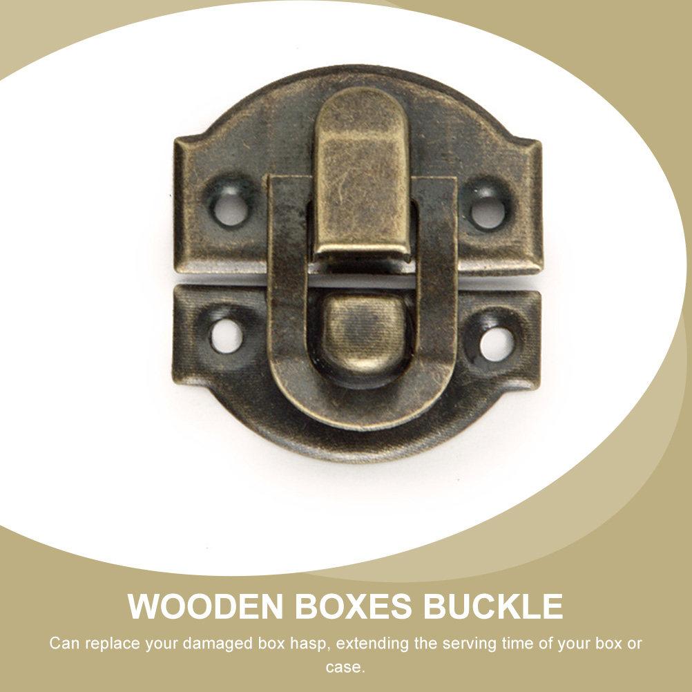 30Pcs Wood Box Latch Vintage Iron Cabinet Hasp Latch Replacement for Jewelry Boxes Chest Toolbox Buckle Lock