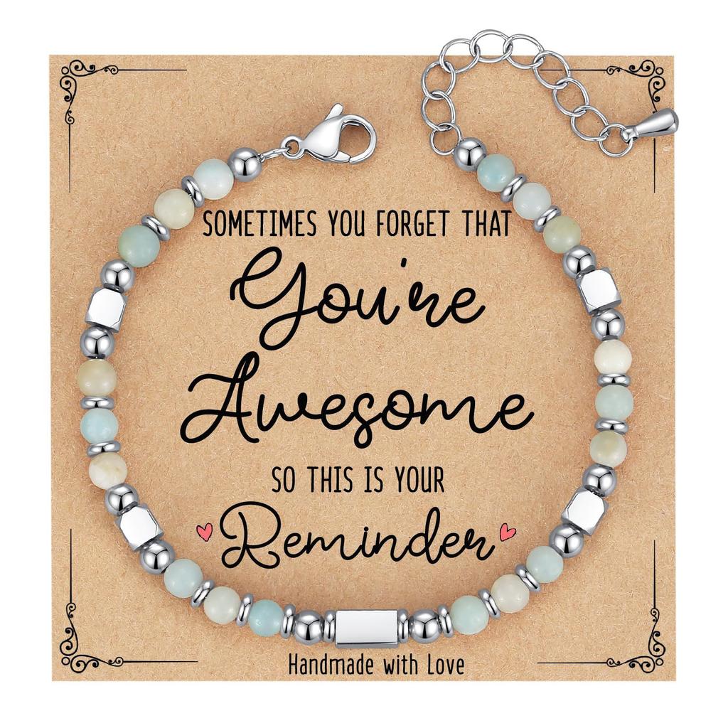 JYL TS Bracelet Letter Heart  Set Stackable Friendship & Personalized Luck