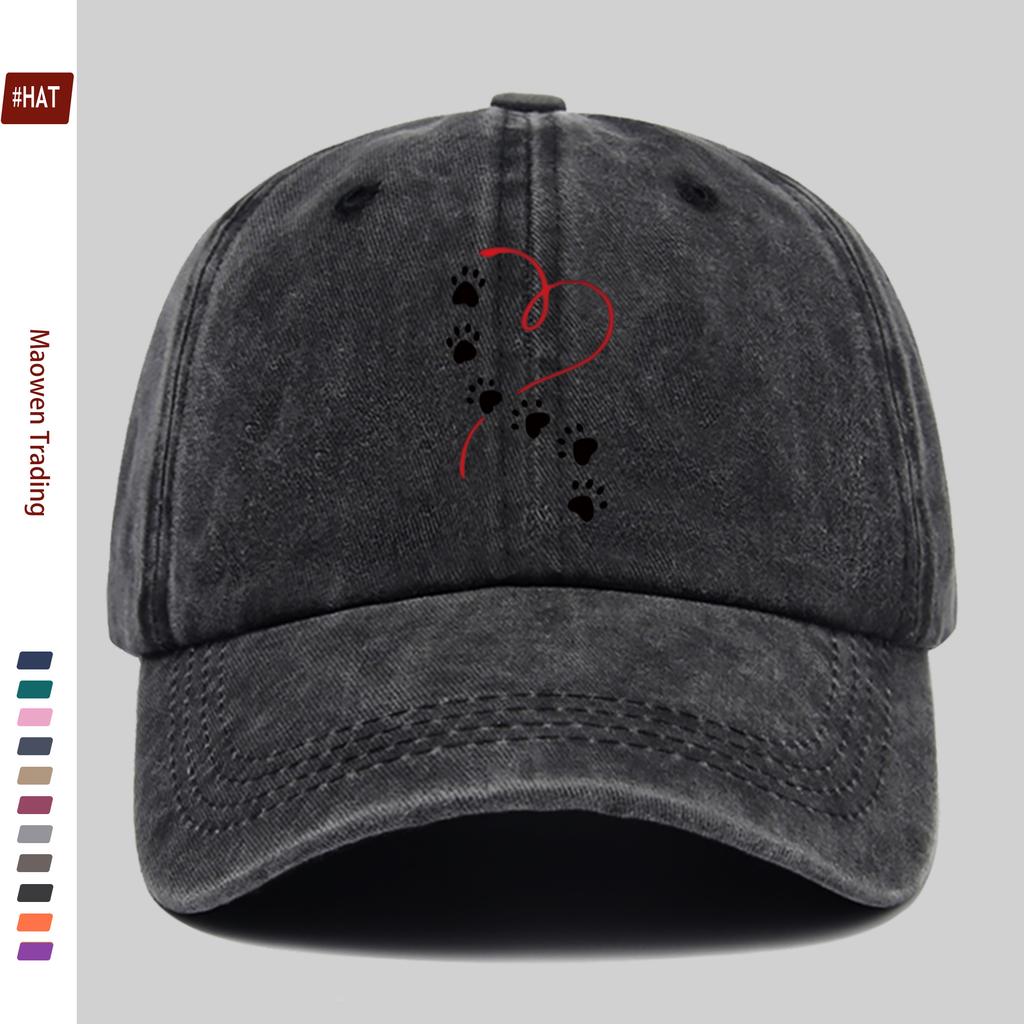 Pc Cute Cat Paw Print Heart Pattern Printed Design Decorative Hat ValentineS Day Element Comfortable Lightweight Headwear Ad