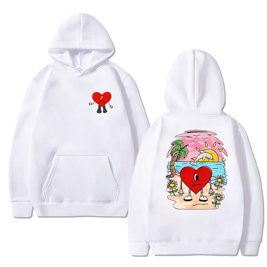 Rapper Bad Bunny Un Verano Sin Ti Double Sided Graphics Hoodies Men Women Harajuku Fashion Sweatshirt Unisex Fleece Pullovers