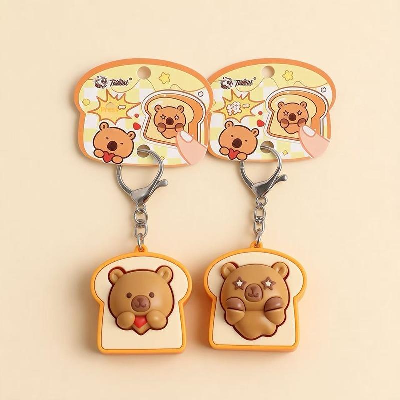 Mini Panino al Vapore Sollievo dallo Stress Morbido E Lento Rimbalzo Impastare Decompressione Panino Clicker Portachiavi