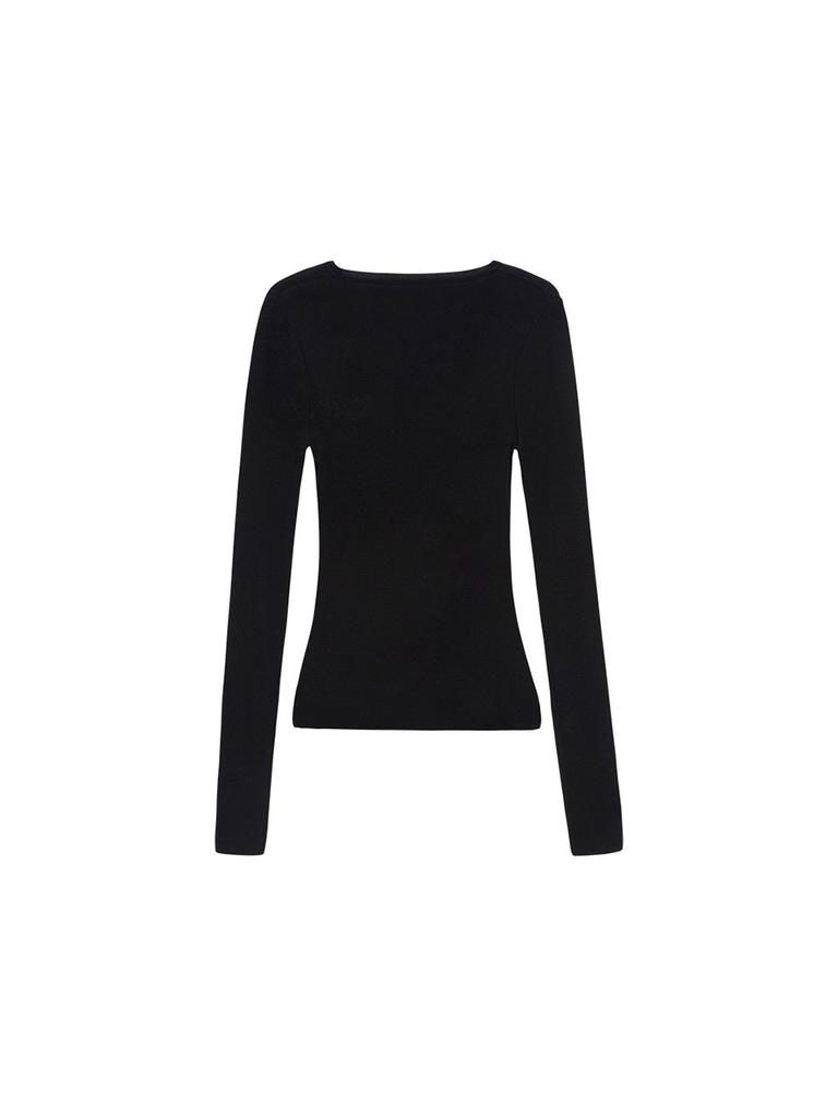 SALAD BAGUNI Essential Round Neck Knit - Black