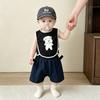 Baby Boy Summer Suit Super Cute Foreign Baby Clothes Summer Cute Cool Vest Versatile Big Pp Pants
