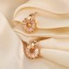 Douyin Explosive Xiaoxiangfeng Seiko Full Diamond Luxury Wind Ring Earrings Raw Retro Earrings