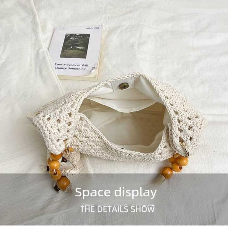 Hand Crocheted Hollow Underarm Bag Women's Shoulder Bag