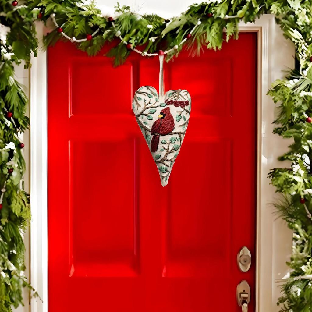 Beginner Embroidery Kit For Adults Heart Ornament Embroidery Practice Kits Complete Set Art Craft For Seniors Adults Teens Home