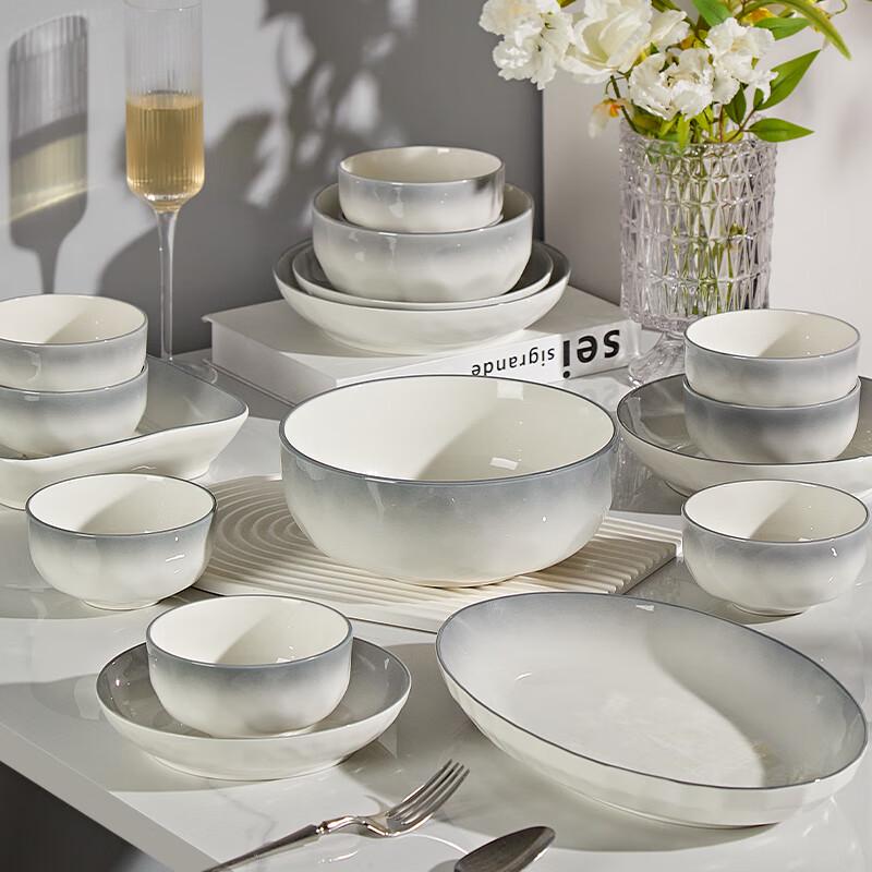 Haoya Yan Yu Yao Jingdezhen 50-Piece Underglaze Ceramic Dinnerware Set