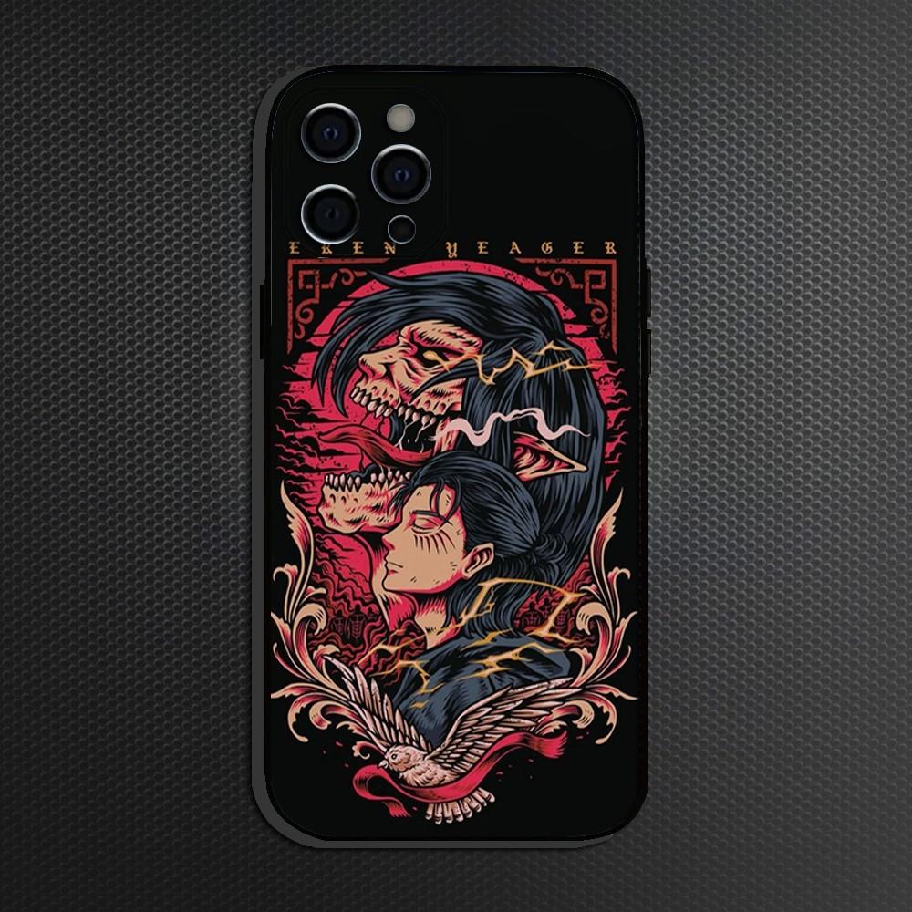 

A-Attack On T-titan Phone Case For iPhone 16,15,14,13,12,11 Plus,Pro Max,XS,X,XR,SE Soft Silicone Black Cover iPhone15
