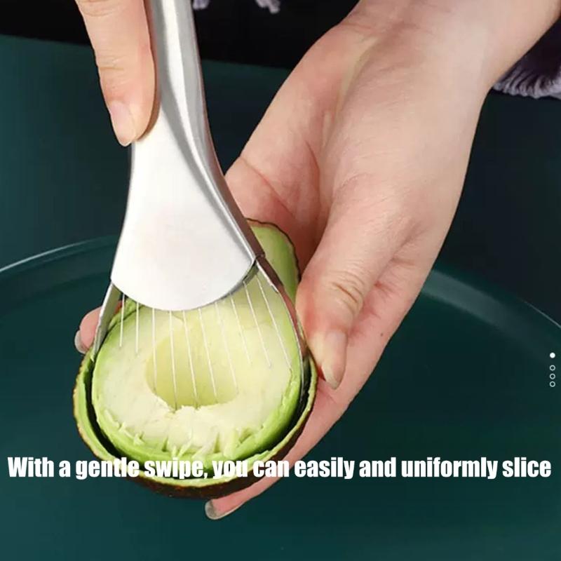 Professional Stainless Steel Fruit Cutter For Avocado Peach Dragon Fruit Cores Removal Ergonomic Nonslip Handle Slicer