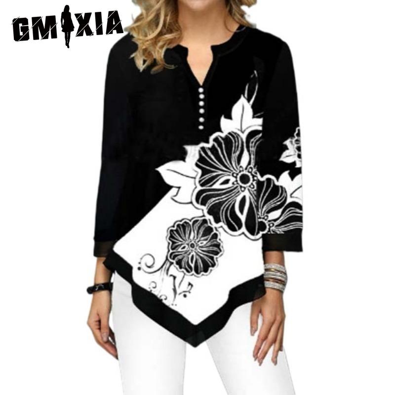 GMXIA Women's Fashion Casual V Neck Blouses & Shirts